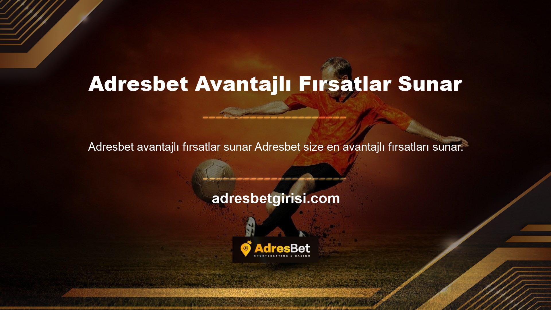 Adresbet bahisleri, mevcut en gelişmiş platform olmasını sağlamak için web sitesini sık sık güncelleyerek eğrinin önünde kalmaya çalışır